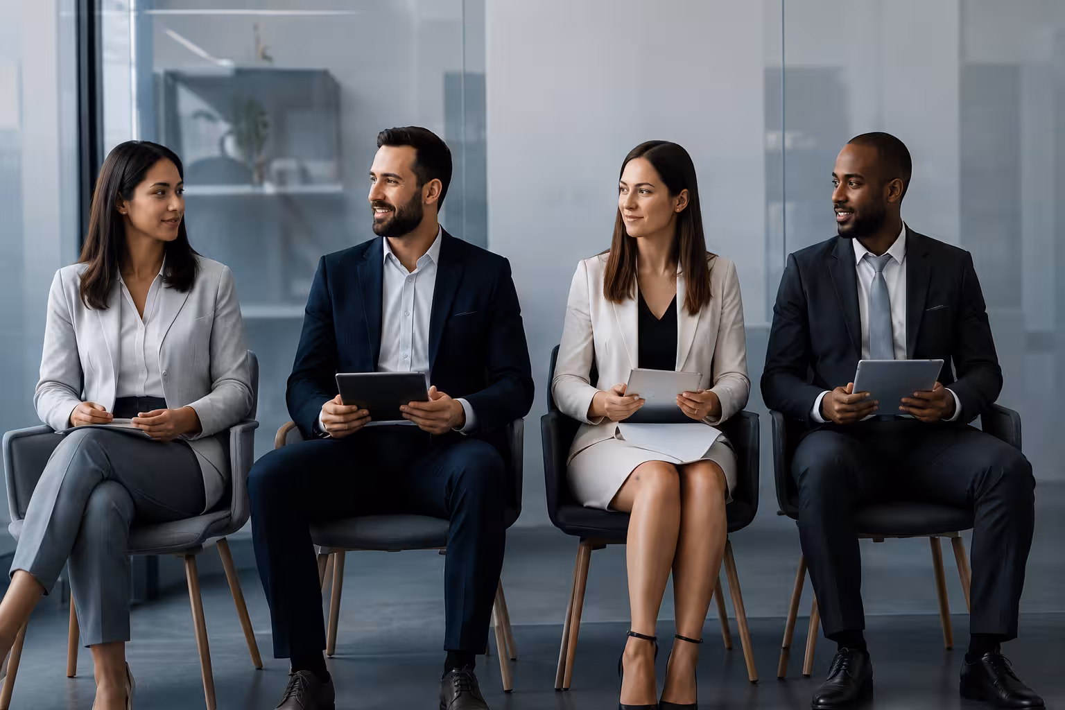 HR professionals taking part in a panel discussion